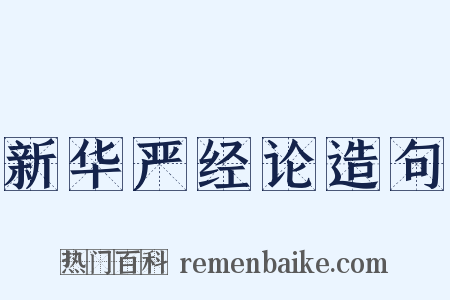 新华严经论造句是什么意思的图片